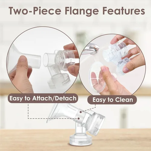 Miniatura 8 de Maymom MyFit - Protector de pecho grande con diseño de dos piezas de 1.102 in para extractores de leche Medela; ideal para brasier manos libres;
