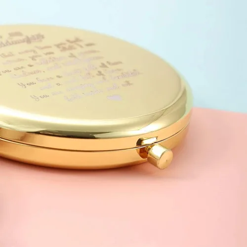 Miniatura 2 de My Granddaughter - Espejo plegable de mano grabado personalizado con reflejo, mini espejo de bolsillo compacto, vale la pena apreciar toda la vida