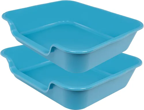 Miniatura 13 de 1 paquete de caja de arena extra grande para gatos (material ABS), corral de arena para gatos mayores de entrada baja para gatos geriátricos