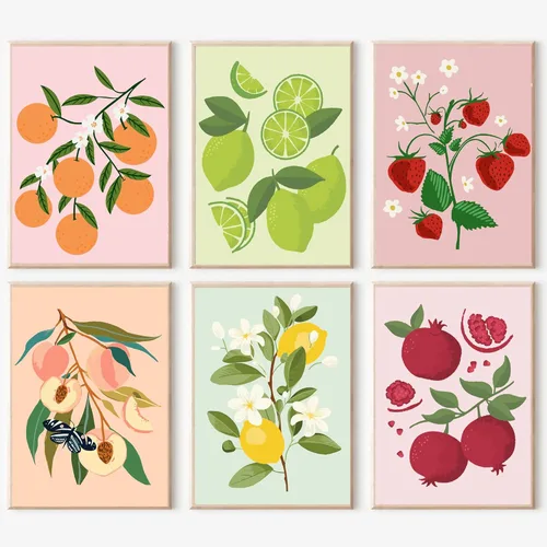 cupmod MT11375-MT11380 - Paquete de 6 pinturas por números para adultos y niños, pintura acrílica por números sobre lienzo sin marco, pintura al