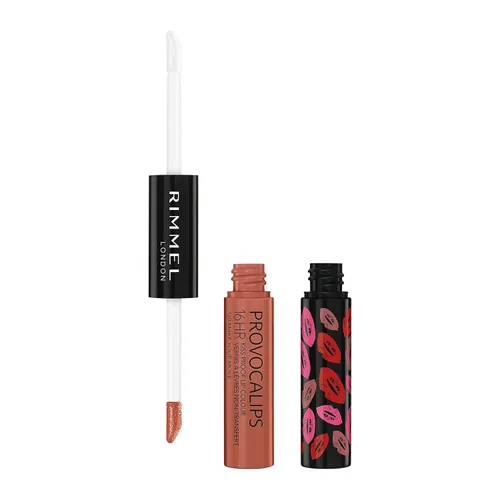 Rimmel London Provocalips 16hr a prueba de besos color labial - Lápiz labial líquido de dos pasos para fijar el color y el brillo - 730 Make Your