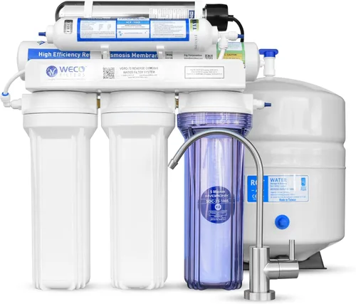 Miniatura 11 de WECO VGRO Sistema de filtración de agua potable de ósmosis inversa de alta eficiencia para debajo del fregadero de 36 galones por día con kit