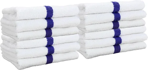 Miniatura 23 de Arkwright - Paquete de 6 toallas blancas de baño para gimnasio, 100 % algodón, suaves, de secado rápido, absorbentes del sudor, toallas de calidad
