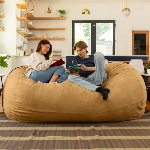 Miniatura 4 de Puff/tumbona gigante Saxx de la marca Jaxx, Camel