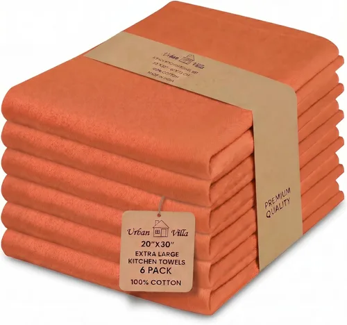 Miniatura 67 de Urban Villa Toallas de cocina 100% algodón, paquete de 6, altamente absorbentes, de secado rápido, súper suaves, de primera calidad, para cocina