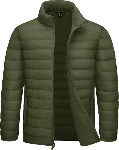 TACVASEN Chaqueta Puffer Ligera para Hombre Chaquetas Acolchadas de Invierno Puffy Abrigadas Resistentes al Agua Resistentes al Viento Abrigos con