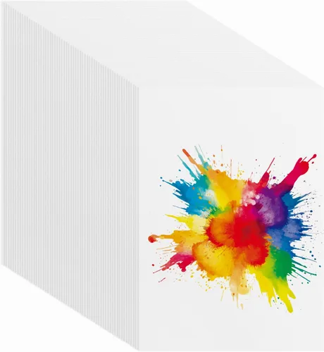 PATIKIL 80 hojas de papel de acuarela de algodón, 140 libras/300 GSM, prensa en frío, papel de pintura para colorear para pintura artística,