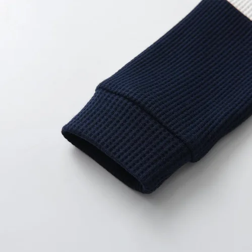 Miniatura 4 de Conjunto de 2 piezas de sudadera con estampado de letras de manga larga y pantalones para bebé niño