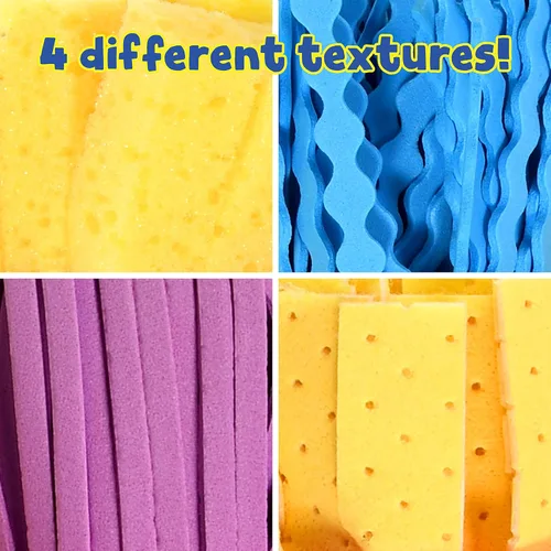 Miniatura 2 de READY 2 LEARN Herramientas de arte texturizadas - Juego de 4 pinceles de pintura jumbo para niños pequeños y niños - Juego de 2 - Patrones y efectos