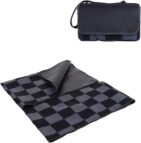Miniatura 17 de PICNIC TIME Manta de picnic al aire libre, manta plegable de 59 x 51 pulgadas para playa y campamento con forro polar suave, parte inferior Azul