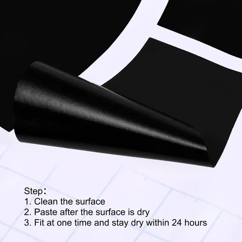 Miniatura 4 de PATIKIL Adhesivo de huellas de 6 x 2.5 pulgadas, 8 pares de zapatos de PVC para decoración de clase, guía de escaleras, color negro