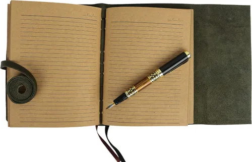 Miniatura 4 de Diario de cuero para mujeres y hombres en relieve de 8 x 6 pulgadas, hecho a mano, papel para manualidades, cuaderno de la madre tierra, cuaderno