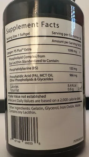 PS Plus Suplemento de refuerzo cerebral extra – 133 mg de fosfatidilserina para memoria, enfoque, energía mental y apoyo cognitivo – Fórmula premium