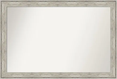 Miniatura 283 de Amanti Art Espejo de baño plateado para sobre fregadero, 28 x 47 pulgadas, espejo rectangular de plata imperial, marco de madera tradicional de gran