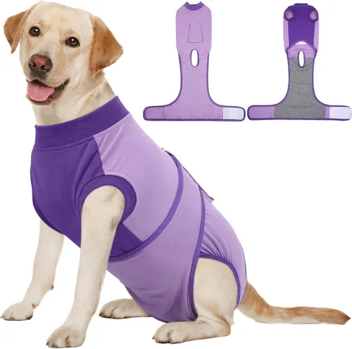 Miniatura 40 de Kuoser Traje de recuperación para perros, traje suave de esterilización para perros para recuperación de cirugía femenina, traje de recuperación
