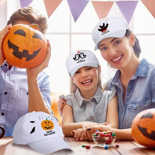 Miniatura 3 de 30 gorras de béisbol blancas para niños, gorras de béisbol en blanco con correa trasera ajustable, sombrero de sol para pintura de bricolaje