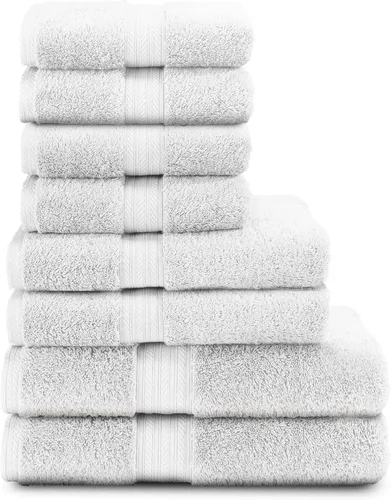 Miniatura 8 de Toallas de mano blancas – Juego de 4 toallas de mano para baño – Toallas de 100% algodón para baño y cocina – Toallas ultrasuaves de secado rápido