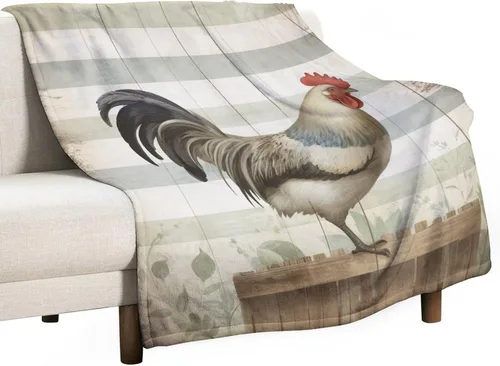 Miniatura 32 de Manta de gallos orgánica de forro polar de pollo de 30 x 40 pulgadas, manta de franela para sofá, cama para adultos, niños, adolescentes, regalo