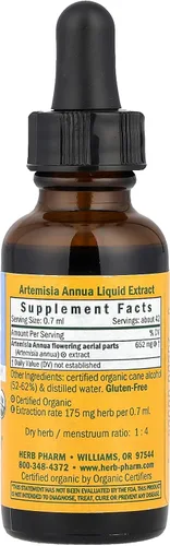 Miniatura 2 de Herb Pharm Artemisia Annua (Sweet Annie) Extracto de hierbas líquido orgánico certificado, 1 onza