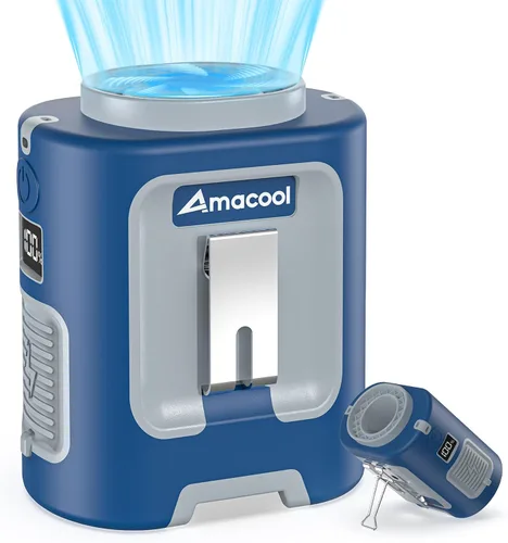 Miniatura 21 de AMACOOL Mini ventilador de cintura portátil con clip, 13,000 rpm, 4 velocidades, ventilador de cuello personal, hasta 24 horas de duración