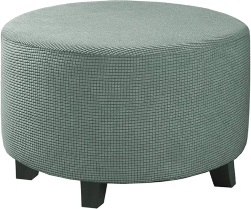 Miniatura 58 de H.VERSAILTEX Funda otomana rectangular de 29 a 34 pies para reposapiés, fundas protectoras para reposapiés, con tela jacquard elástica, gruesa