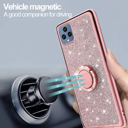 Miniatura 6 de Para Revvl 6 5G /6X/T-Mobile T Phone 5G Glitter Crystal Butterfly Heart Floral Slim TPU Luxury Bling Cute Funda protectora con soporte + correa