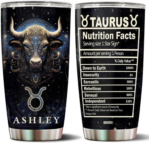 Miniatura 15 de Regalos personalizados de acuario para mujeres, constelación del zodiaco, astrología, aislado, 20 onzas, taza de café de acero inoxidable con tapa