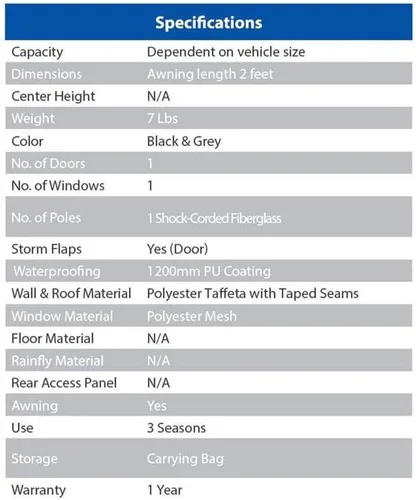 Miniatura 2 de Napier Sportz Cove 61500 SUV/Minivan – Casa de campaña