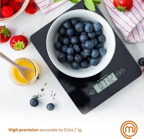 Miniatura 2 de MasterChef Báscula digital de alimentos gramos y onzas para cocina, báscula portátil de peso de alimentos con pantalla LCD para hornear y cocinar