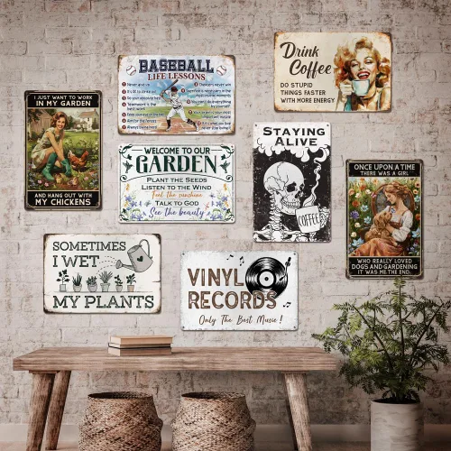 Miniatura 6 de Letrero de metal divertido para decoración de jardín, 12 x 8 pulgadas, letreros exteriores, regalos para jardinero, amante de las plantas