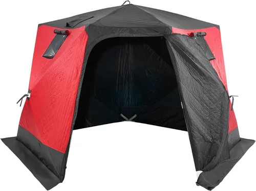 Miniatura 12 de VEVOR Portable Pop-Up Tent, 1-8 Person Insulated Shelter, Large Fishing Area, Hub-Style Shanty for Winter Fishing, Waterproof Oxford Ice Cube with