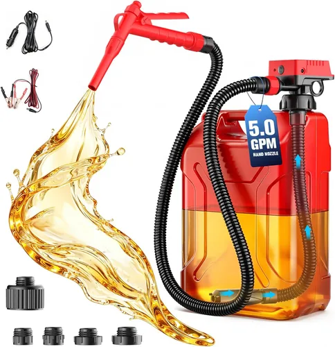 Miniatura 9 de Ecarke Bomba de transferencia de combustible inalámbrica de 3.2 GPM, compatible con batería DeWalt 20V Milwaukee 18V, bomba eléctrica a prueba