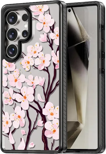 Miniatura 163 de Rosarnnah Funda compatible con Samsung Galaxy S24 Ultra, bonita estética, a la moda, divertida funda con estampado de gatito y gato, duradera a