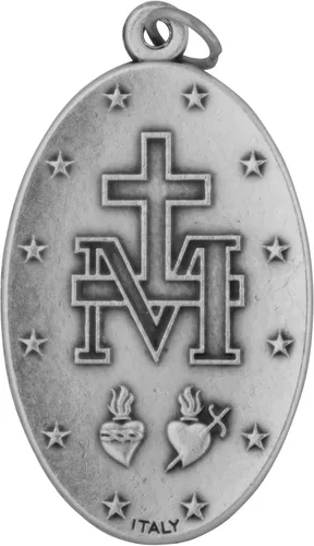 Miniatura 2 de Medalla ovalada grande de 1.75 pulgadas 10 materias Pedante perfecto para cualquier cadena o collar Joyería cristiana
