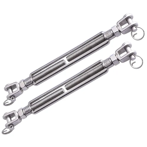 Tensores de mandíbula y mandíbula SS de 1/2 x 6.5 pulgadas M12, acero inoxidable 304, carga de 2200 libras (2 unidades)