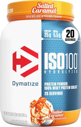 Miniatura 12 de Dymatize x Dunkin' Glazed Donut ISO100 Proteína de suero en polvo, 0.88 oz de proteína, 0.19 oz de BCAA, 120 Cal., Sin gluten, 0.04 oz de grasa