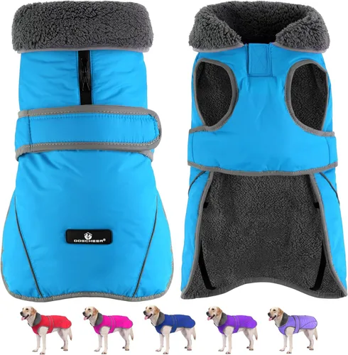 Miniatura 10 de Dogcheer Abrigo para Perro, Chaqueta Impermeable para Perro Abrigo de Invierno Reflectante para Mascotas con Gancho y Velcro Ajustable, Chaqueta