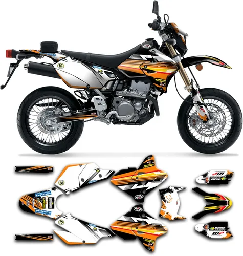 Miniatura 29 de Kit de calcomanías personalizadas para Suzuki DRZ400 E / DRZ400 Enduro / DRZ400E / DR-Z400E / DRZ400 EN 1999-2024, SZDRSE9919003-KO