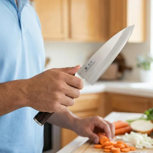 Miniatura 8 de imarku - Cuchillo Deba de 7 pulgadas, cuchillo de chef ultra afilado, cuchillo de cocina japonés definitivo con bisel único de acero inoxidable