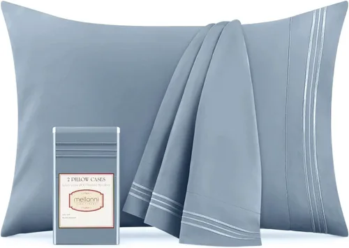 Miniatura 54 de Mellanni Fundas de almohada – Fundas de almohada lujosas, extrasuaves, refrescantes – 2 fundas de almohada de la colección Iconic – Cierre de sobre