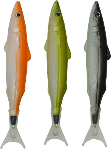 Miniatura 7 de Maydahui 6 bolígrafos creativos de peces, tinta negra para escuela, oficina, hogar