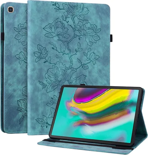 Miniatura 22 de Funda para Samsung Galaxy Tab S5e 10.5 2019 Modelo SM-T720/T725/T727, funda delgada de piel sintética con soporte multiángulo y soporte