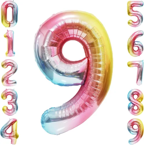 Miniatura 54 de SINBEE Globo dorado del número 10, papel de aluminio Mylar de 40 pulgadas, decoración de fiesta reutilizable para cumpleaños, aniversario, Oro