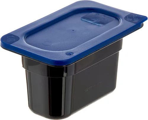 Miniatura 9 de Carlisle FoodService Products 3058360 Smart Lid Tapa de polietileno de noveno tamaño, azul oscuro, 6.8 x 4.3 x 0.5 pulgadas, 1.28 onzas