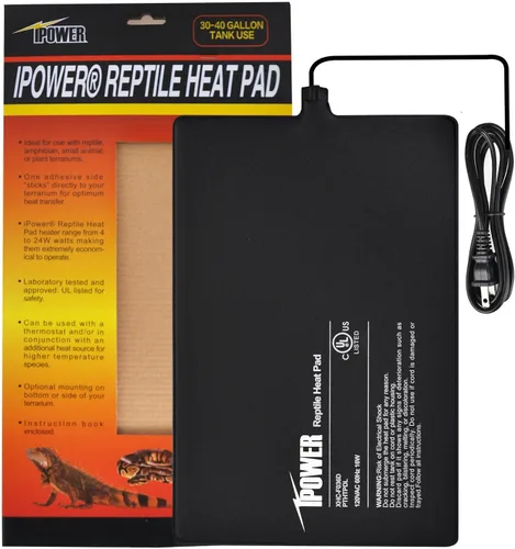 Miniatura 8 de iPower Almohadilla de calor para reptiles de 6 x 8 pulgadas, 8 W, calentador de terrario para animales pequeños