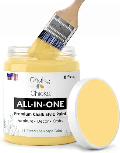 Miniatura 192 de Chalky Chicks - Pintura mate a la tiza, no requiere lijado, 4 onzas líquidas, color gris oscuro (Gun Metal Gray), para muebles, pintura sin Gris