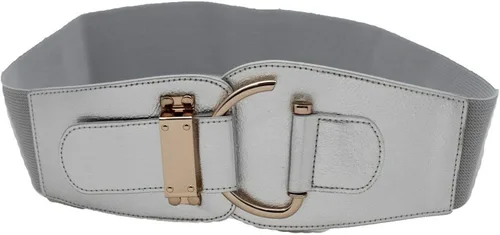 Miniatura 39 de TFJ - Cinturón ancho de moda para mujer, cintura alta, hebilla de gancho de metal dorado, talla XS, S, M, L, XL