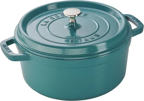 Miniatura 17 de STAUB Horno Holandés de Hierro Fundido 4 Cuartos Redondo, Fabricado en Francia, Sirve para 3-4, Blanco