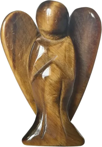 Miniatura 9 de Estatua de ángel guardián de oración de cristal curativo de cornalina natural, 2 pulgadas, tallado en bolsillo, figuras de piedra de palma