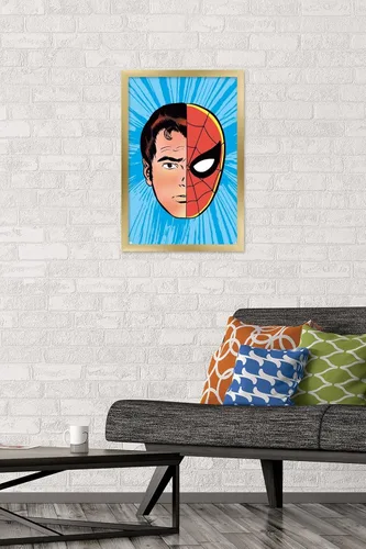 Miniatura 2 de Trends International Marvel Comics Spider-Man - Póster de pared con sentido de araña Versión con marco dorado